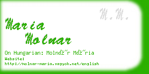 maria molnar business card